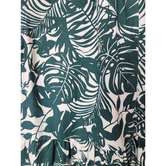 Sundry For Evereve Women's Sz. 1 Tiered Palm Print Sleeveless Dress - Picture 5 of 5